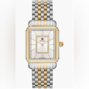 Michele Women’s Deco Diamond Two-Tone Watch